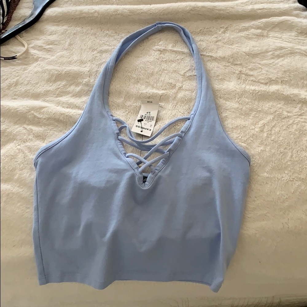 baby blue halter top